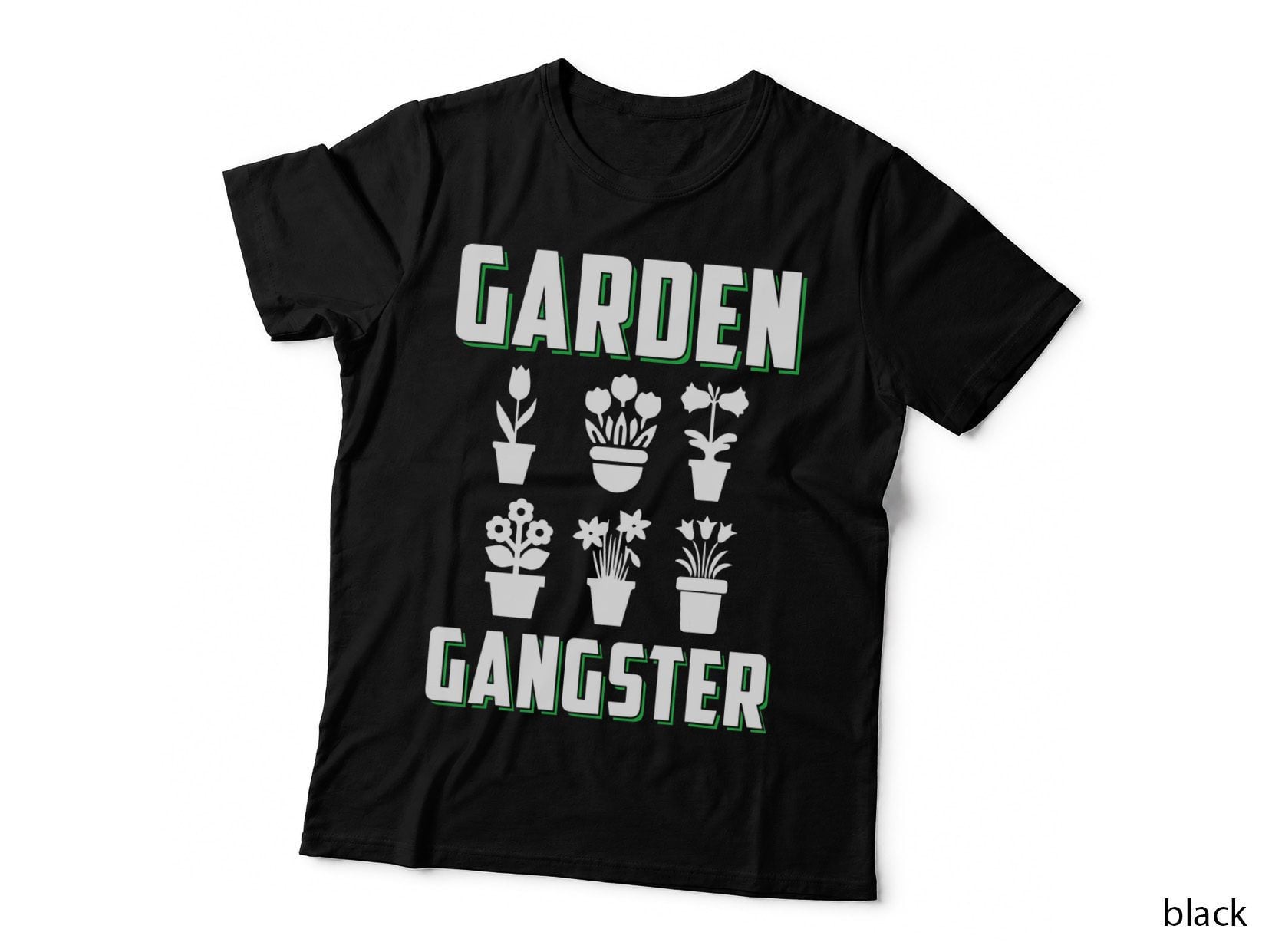 Funny Gardening Garden Gangster Vegan Gardener Plant Gift T-Shirt