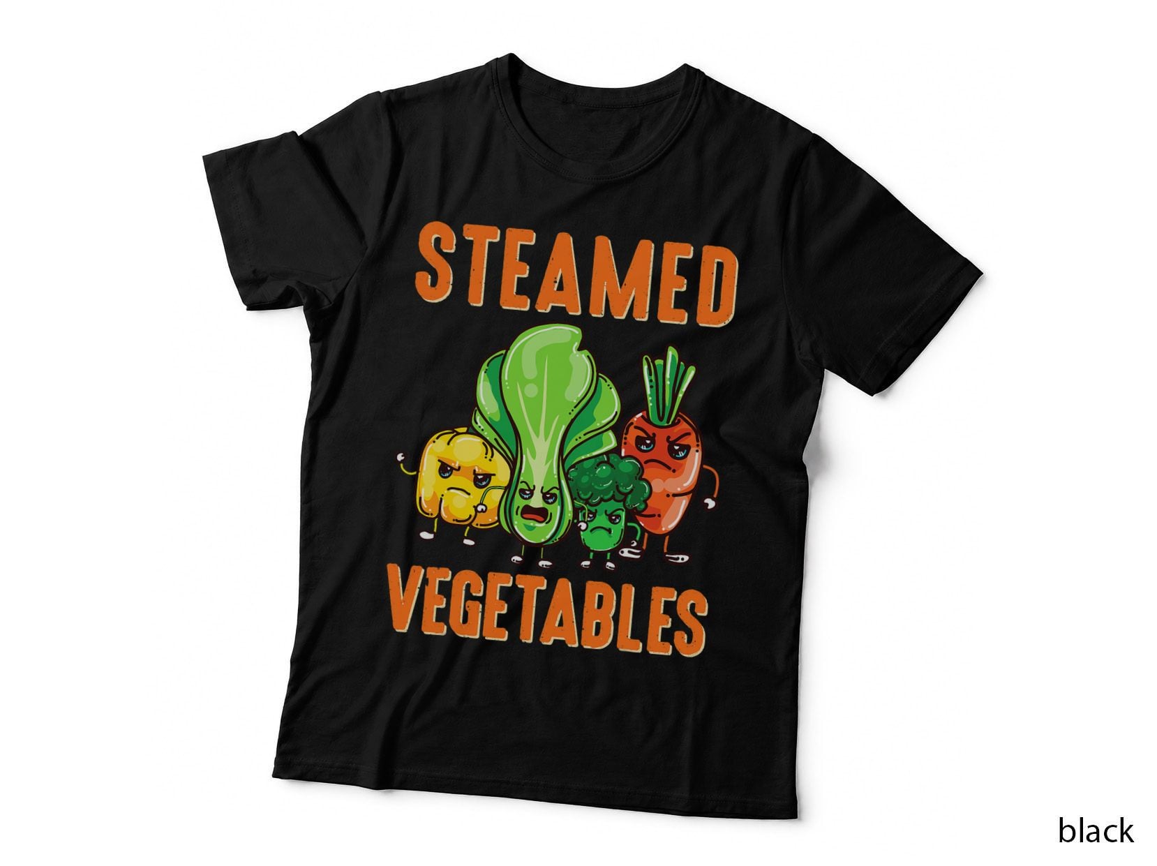 Funny Gift for Vegan Vegetarians Kids Steamed Vegetables T-Shirt