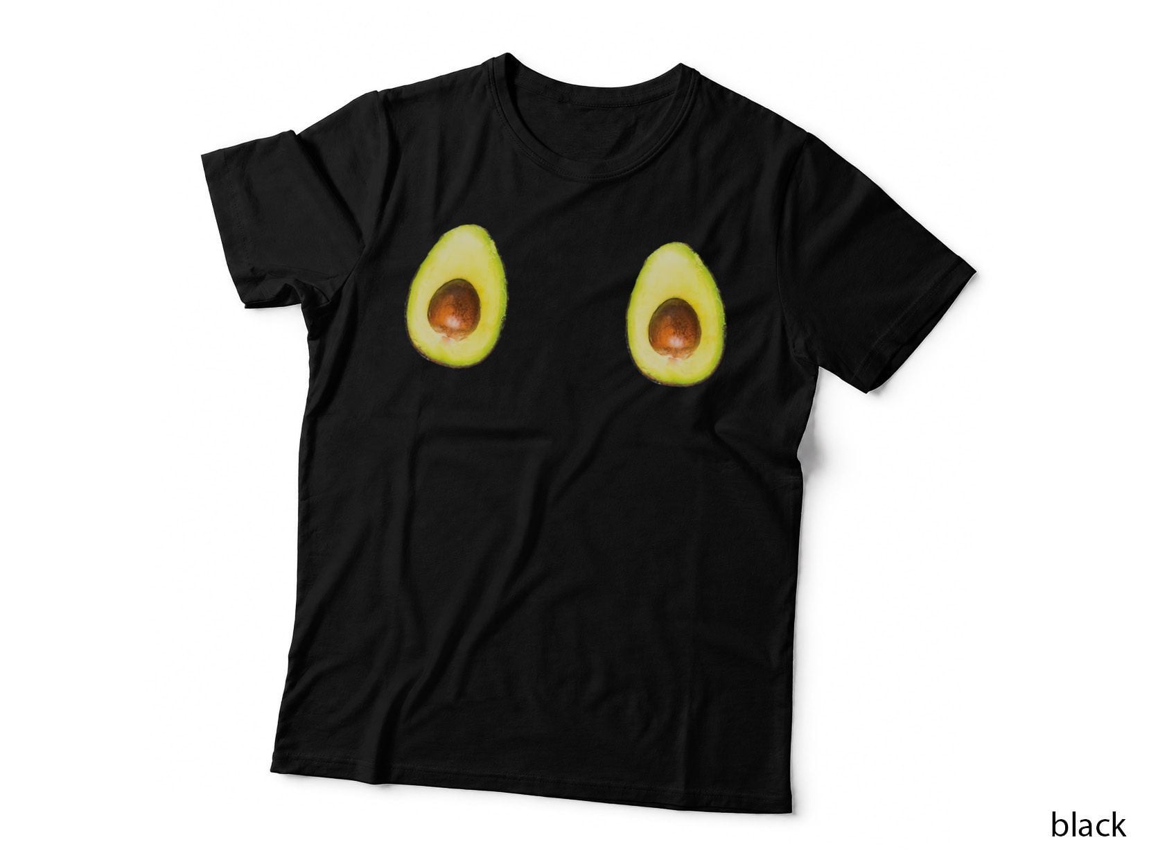 Funny Girl's Avocado Boobs -Vegan Foodie Gift T-Shirt