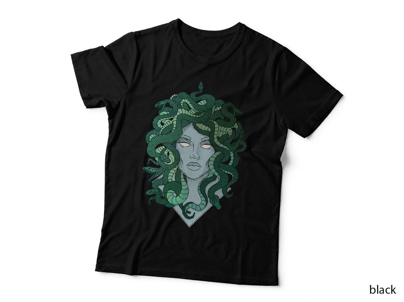 Funny Medusa Holographique Head Myth Cute Snake Hair T-Shirt
