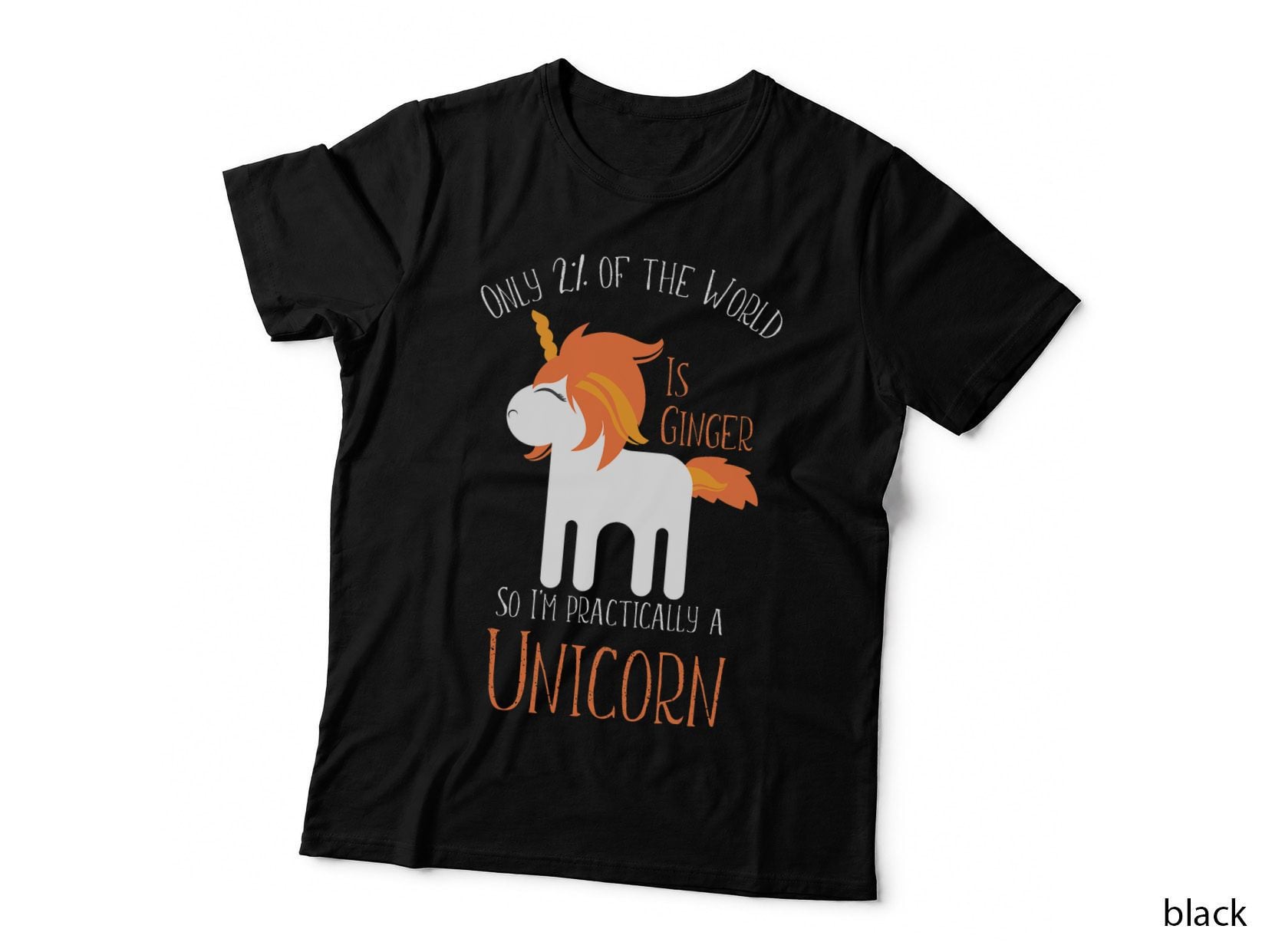 Funny Redheads Tshirt for Women and Kids Ginger Unicorn T-Shirt