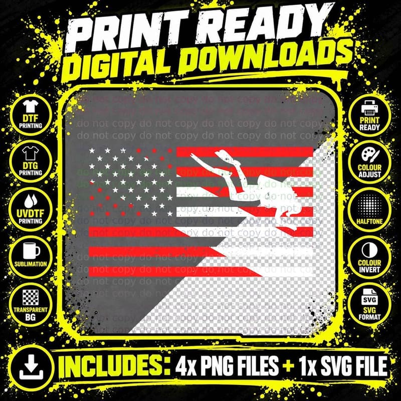 Funny Scuba Diving Design Scuba Dive Flag Professional Png SVG Digital Bundle