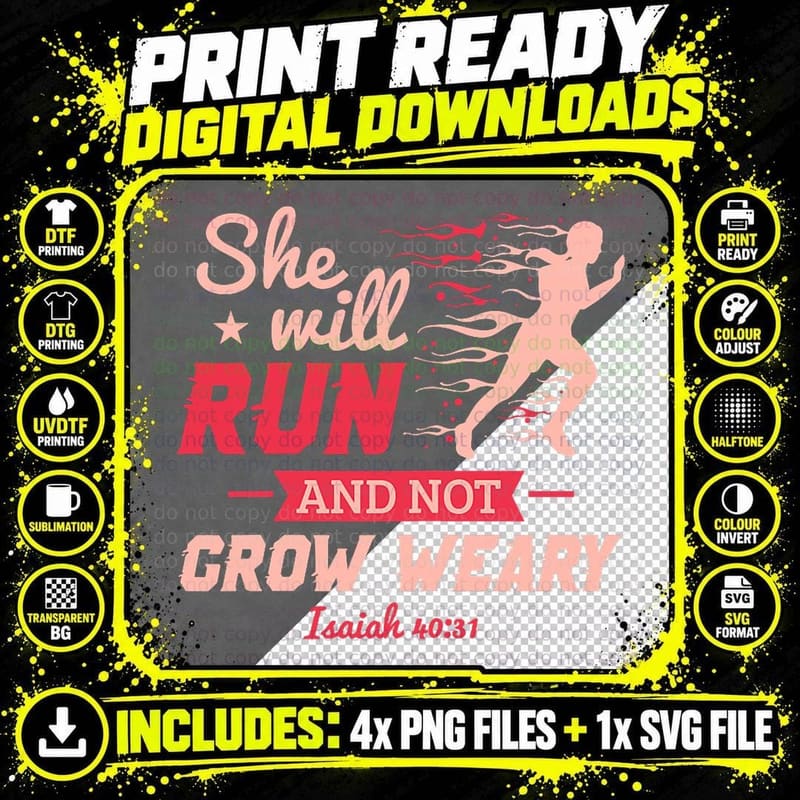 Funny She Will Run XC Cross Country Running Gift Men Png SVG Digital Bundle
