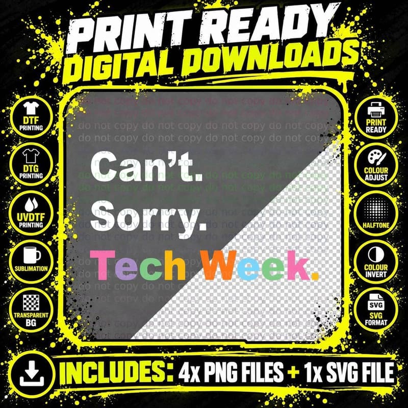 Funny Theatre Nerd Theater Geek Sorry Tech Week Acting Png SVG Digital Bundle