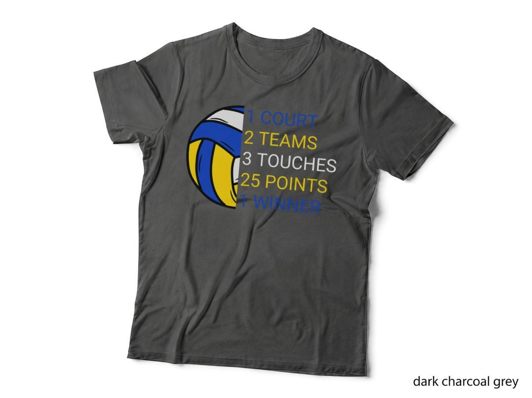 Funny Volleyball 1 Court 2 Teams 3 Touches 25 Points T-Shirt