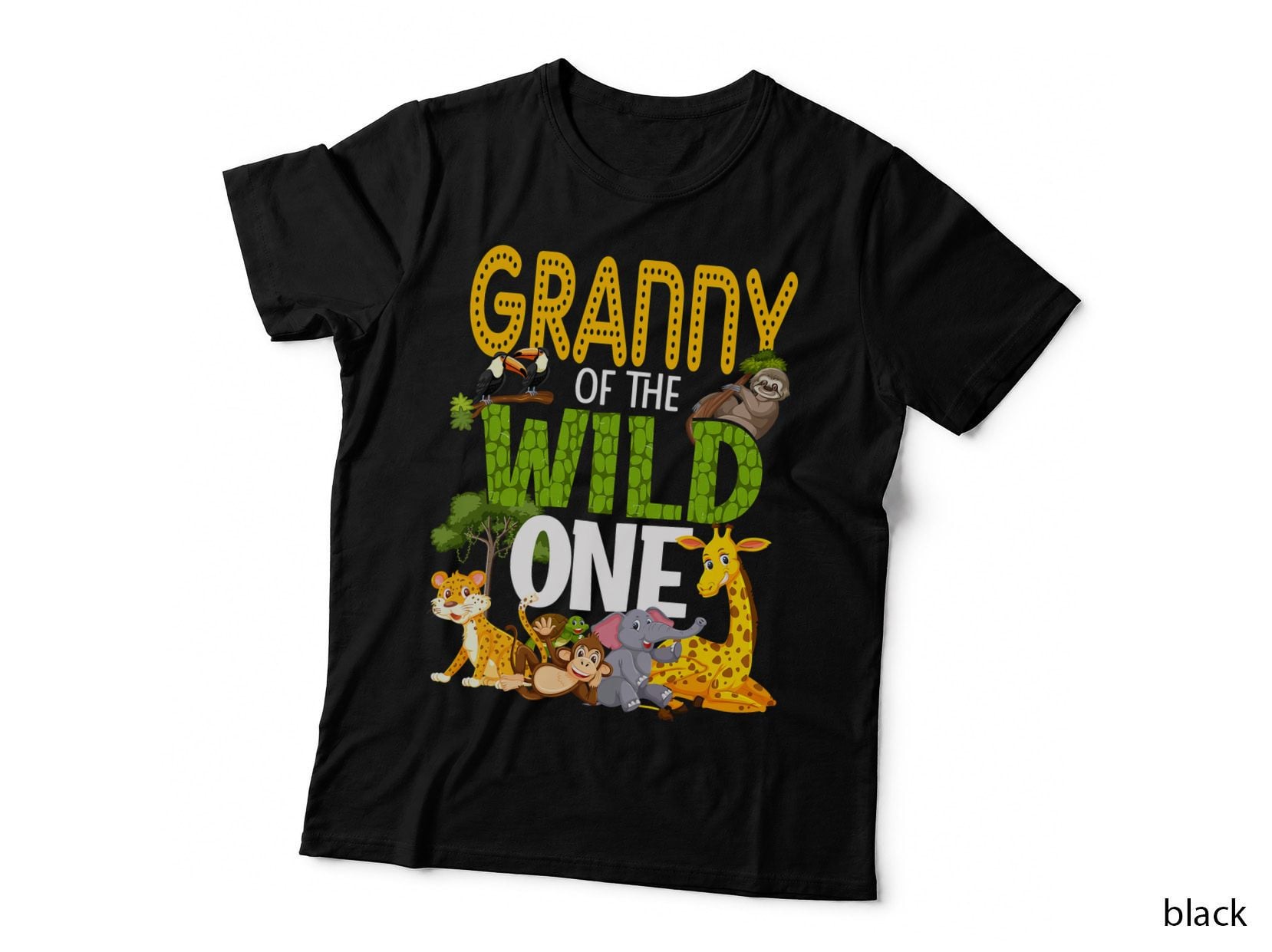 Granny of the Wild One Funny Animal Zoo Family T-Shirt
