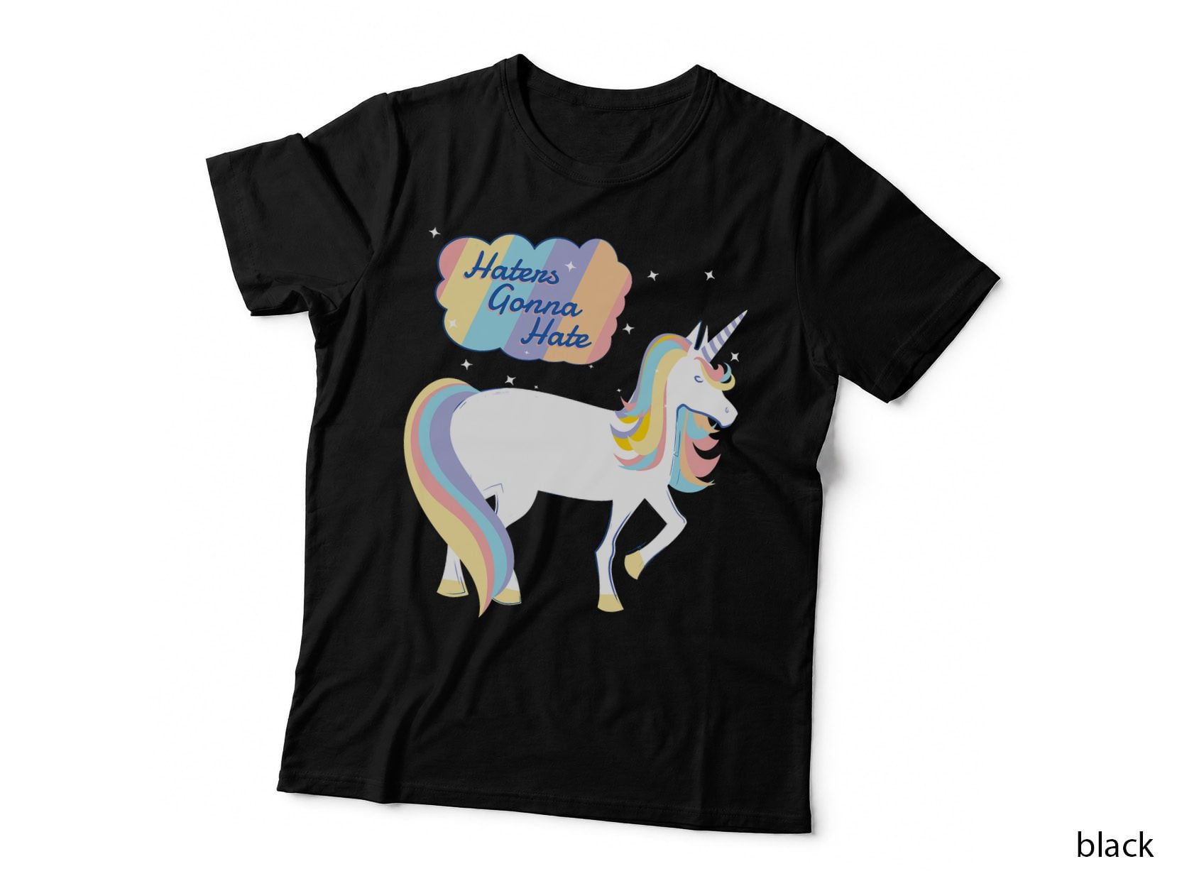 Haters Gonna Hate Shirt Funny Unicorn T-Shirt