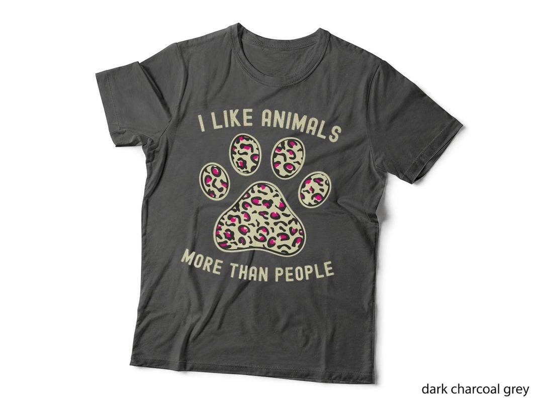 I Like Animals More Than People Funny Vegan Vegetarian T-Shirt