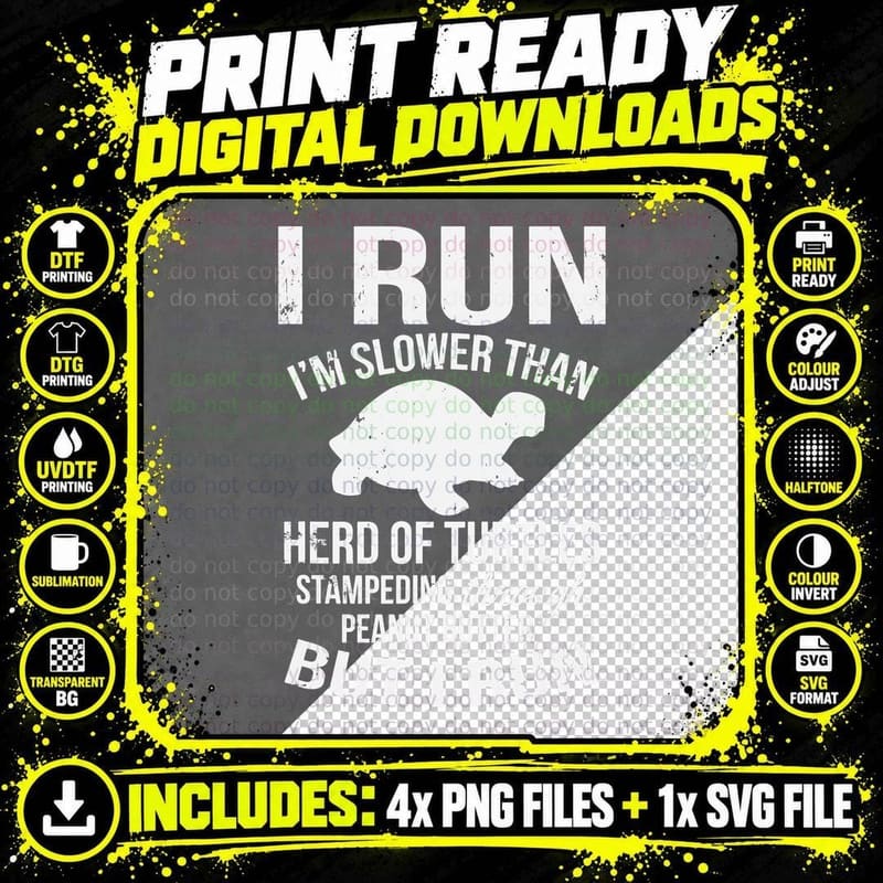 I Run I'm Slow but I Run Funny Running for Women T-Shirt Png SVG Digital Bundle