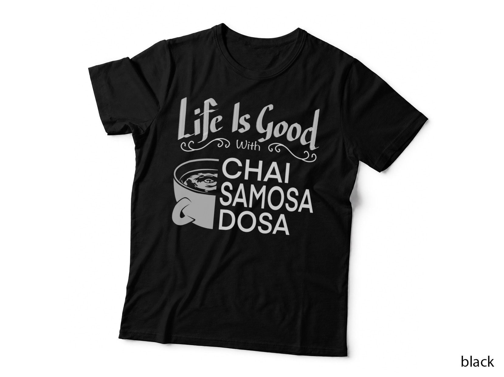India Food Culture Chai Samosa Desi Humor Funny T-Shirt