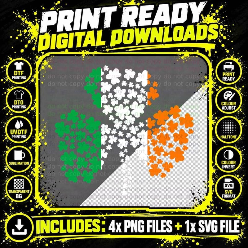 Ireland Irish Culture, Funny St. Patricks Day Shamrock Png SVG Digital Bundle