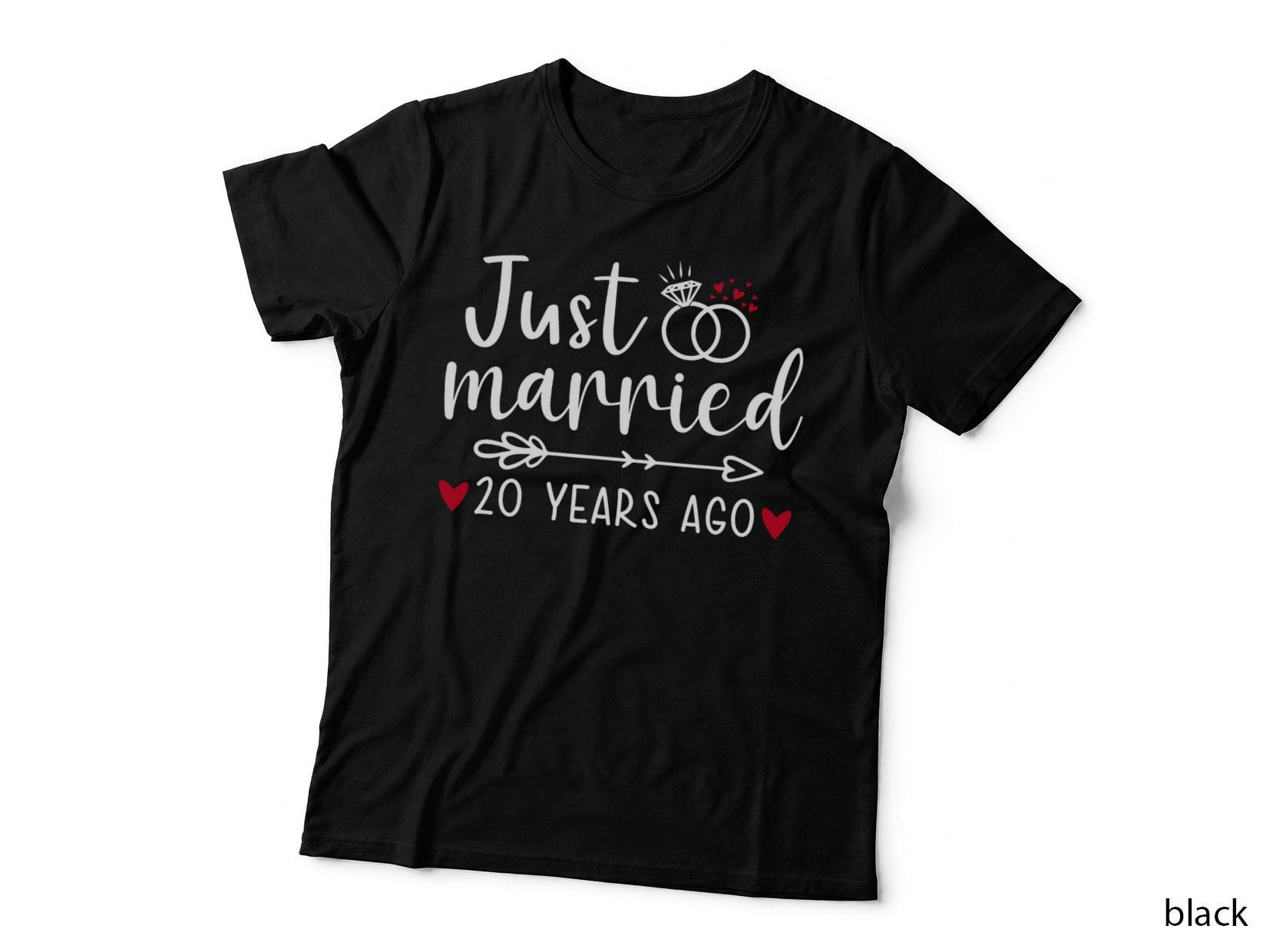 Just Married Couples Funny Husband Wife 20th Anniversary T-Shirt