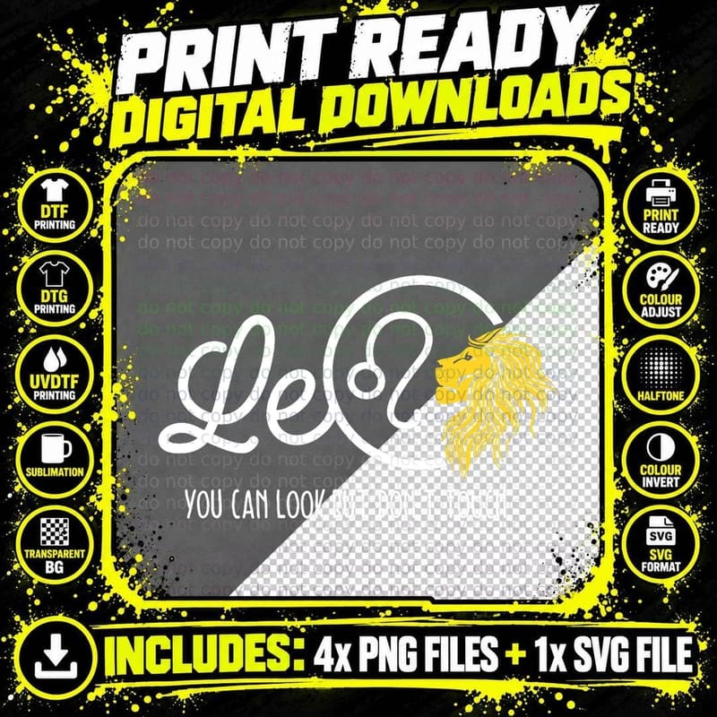 Leo Zodiac Sign Facts Astrology Funny Astronomy Png SVG Digital Bundle