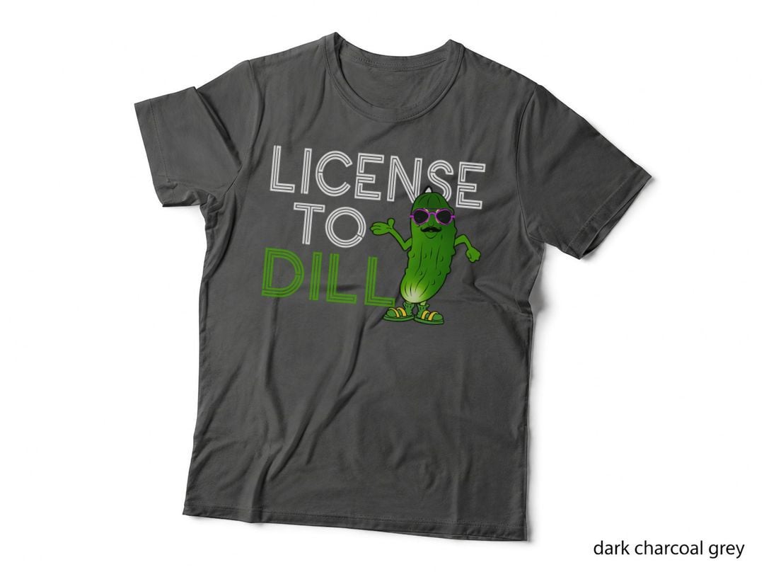 License to Dill Funny Pickle Lover Vegetable Eater Vegan T-Shirt
