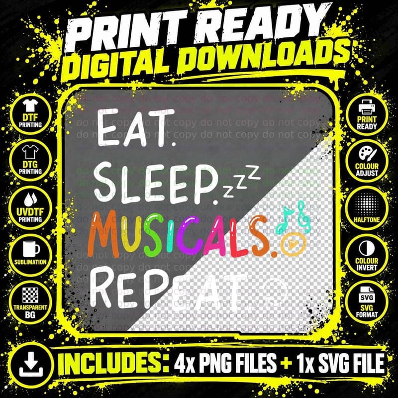 Musical Theatre I Funny Broadway Theater T-Shirt Png SVG Digital Bundle