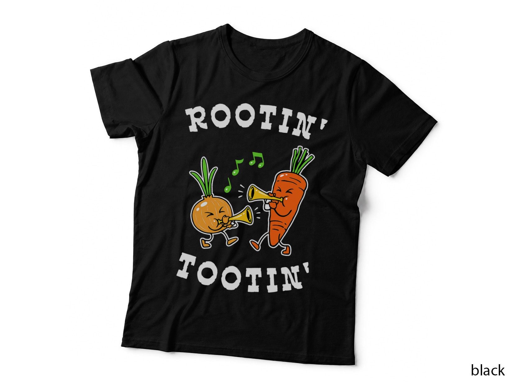 Rootin' Tootin' - Funny Root Vegetables Vegetarian T-Shirt