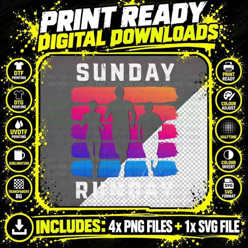 Runner Funny Running Motivation Sunday Runday T-Shirt Png SVG Digital Bundle