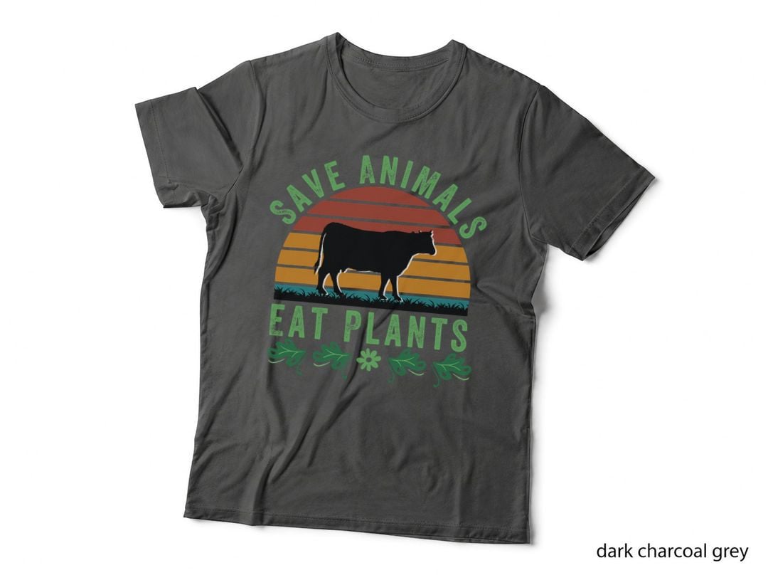 Save Animals Eat Plants - Funny Vegetarian - Vegan T-Shirt