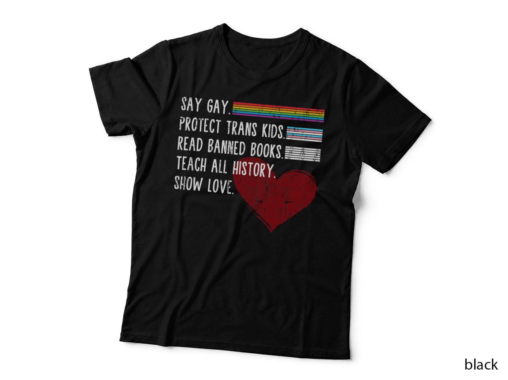 Say Gay Protect Trans Kids Read Banned Books Trust Science Funny T-Shirt