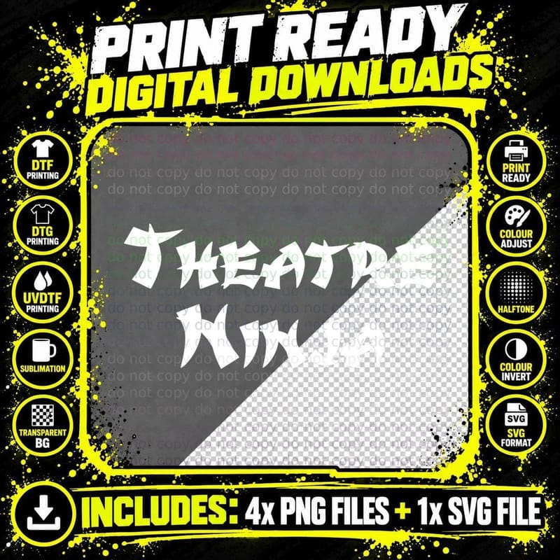 Theatre Ninja Funny Backstage Stage Crew T-Shirt Png SVG Digital Bundle