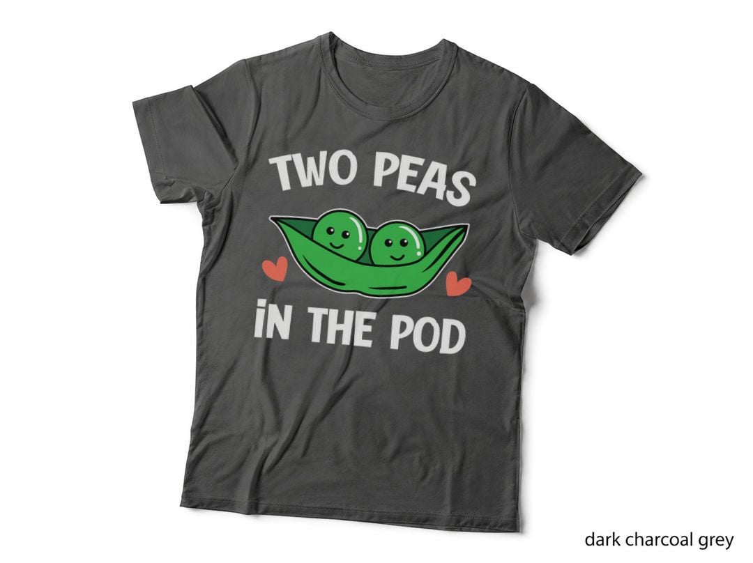 Two Peas in the Pod Powered by Plants Funny Vegetarian T-Shirt