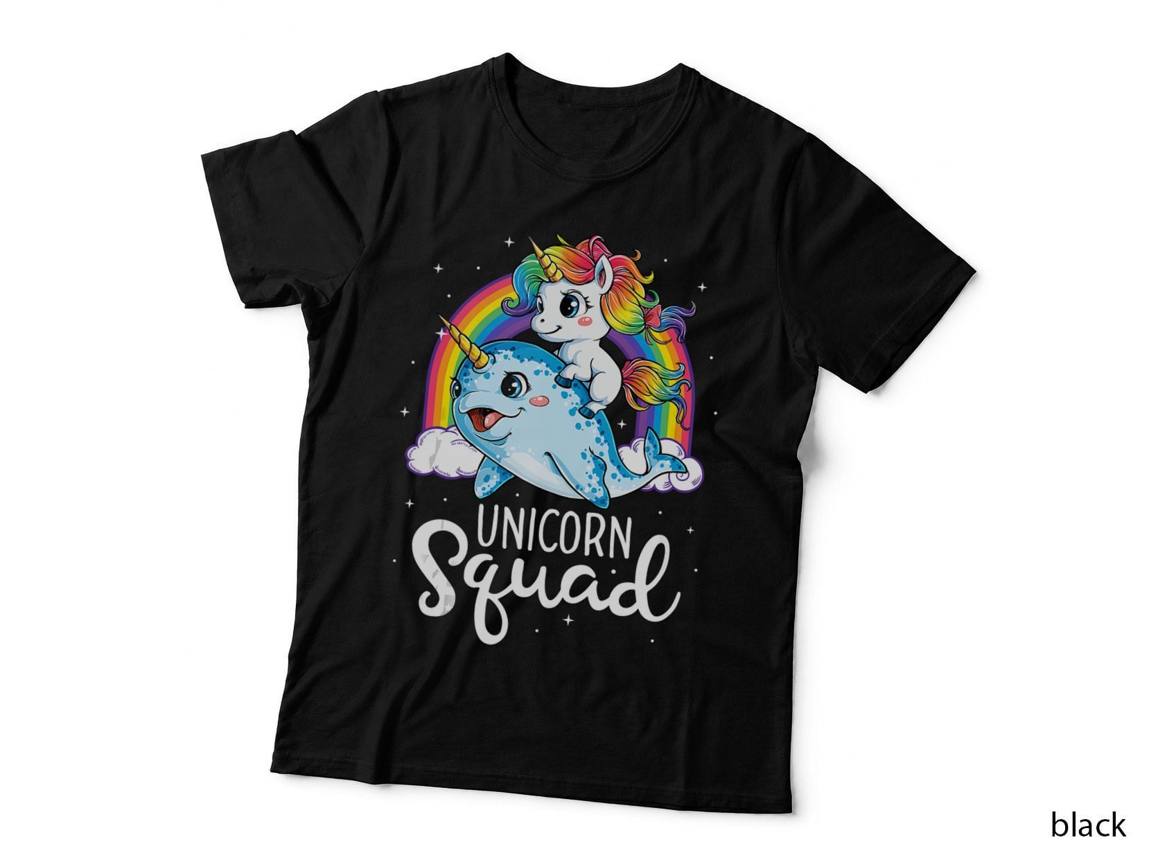 Unicorn Squad Narwhal Funny Rainbow Unicorns Tee Women Gifts T-Shirt