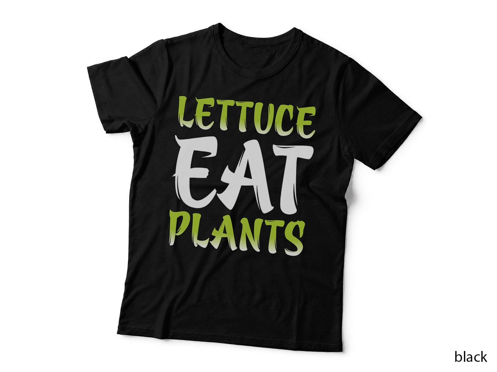 Vegetarian Veggie Pun Lettuce Eat Plants Funny Vegan Humor T-Shirt