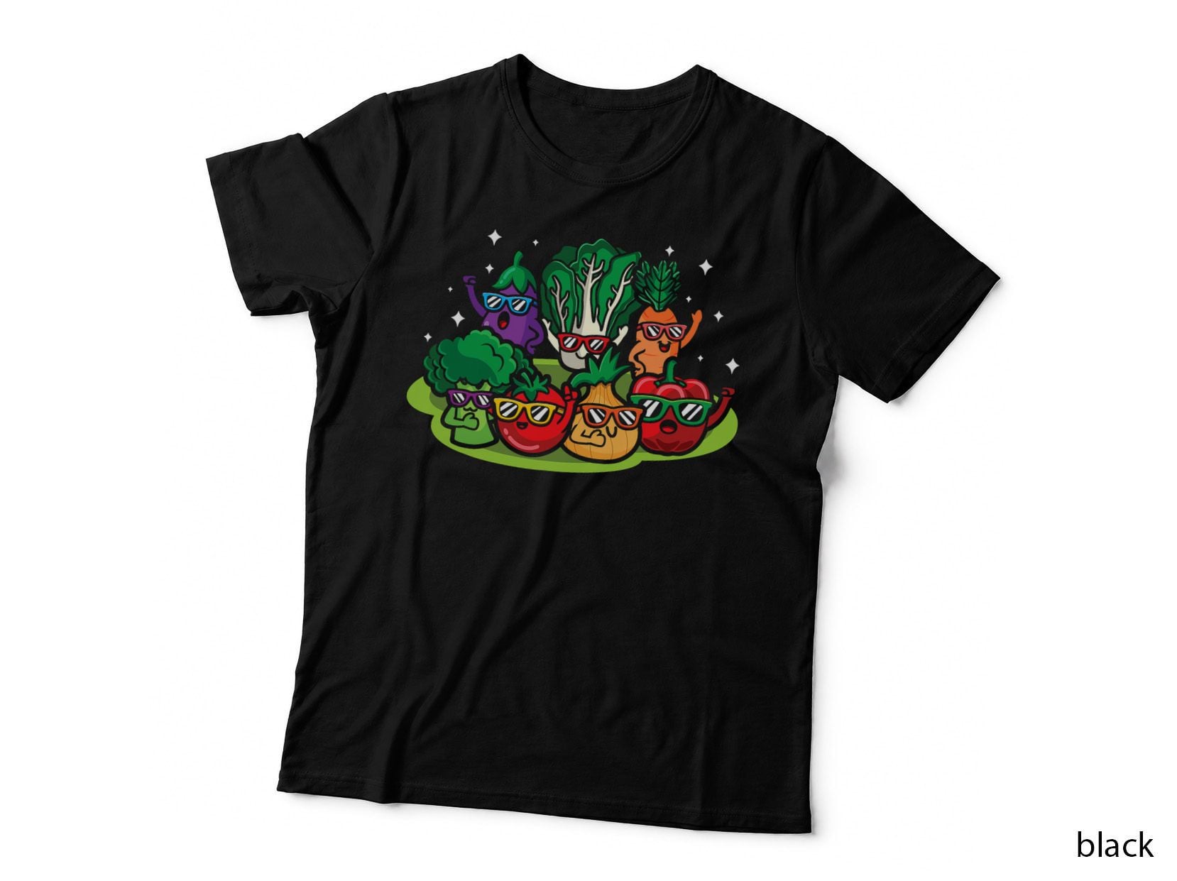 Veggie Vegetables Vegan Vegetarian Funny Veggies Sunglasses T-Shirt