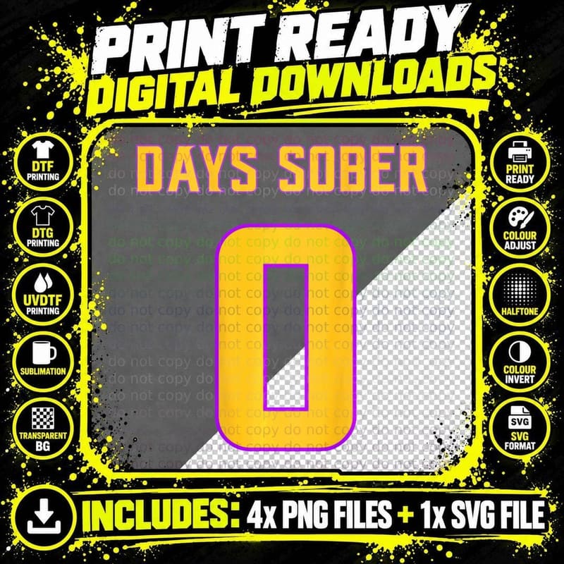 0 DAYS SOBER Jersey Funny Drinking Shirt Minnesota Png SVG Digital Bundle