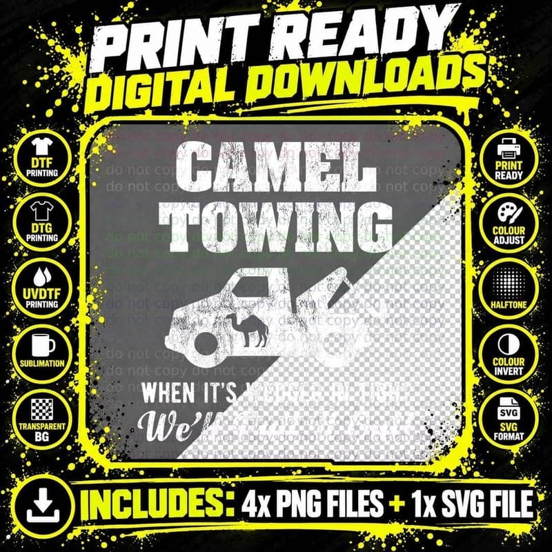 Camel Towing Co. the Original Camel Toe Adult Humor Png SVG Digital Bundle