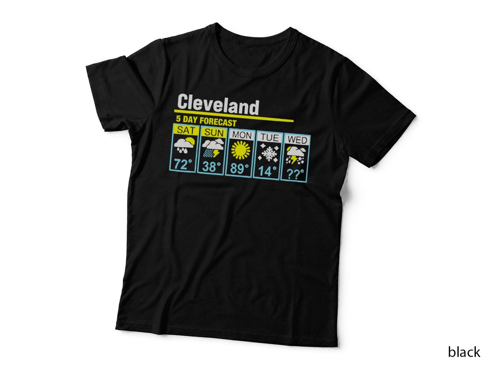 Cleveland-5 Day Forecast Funny Apparel T-Shirt
