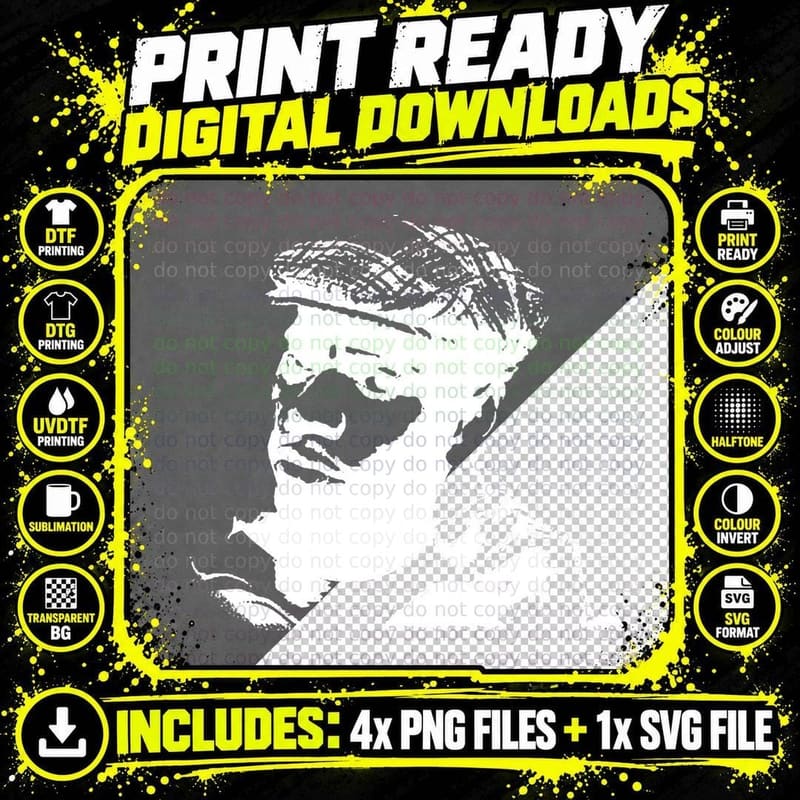 Dave Chappelle Portrait T-Shirt Png SVG Digital Bundle
