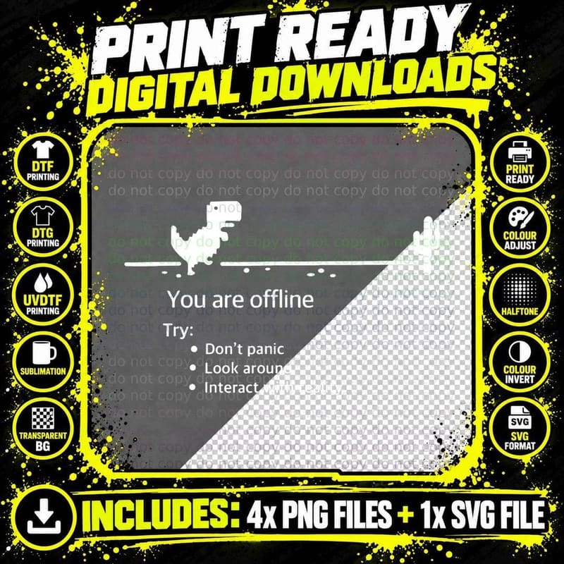 Funny Adult Humor Joke You Are Offline Webpage Graphic Png SVG Digital Bundle
