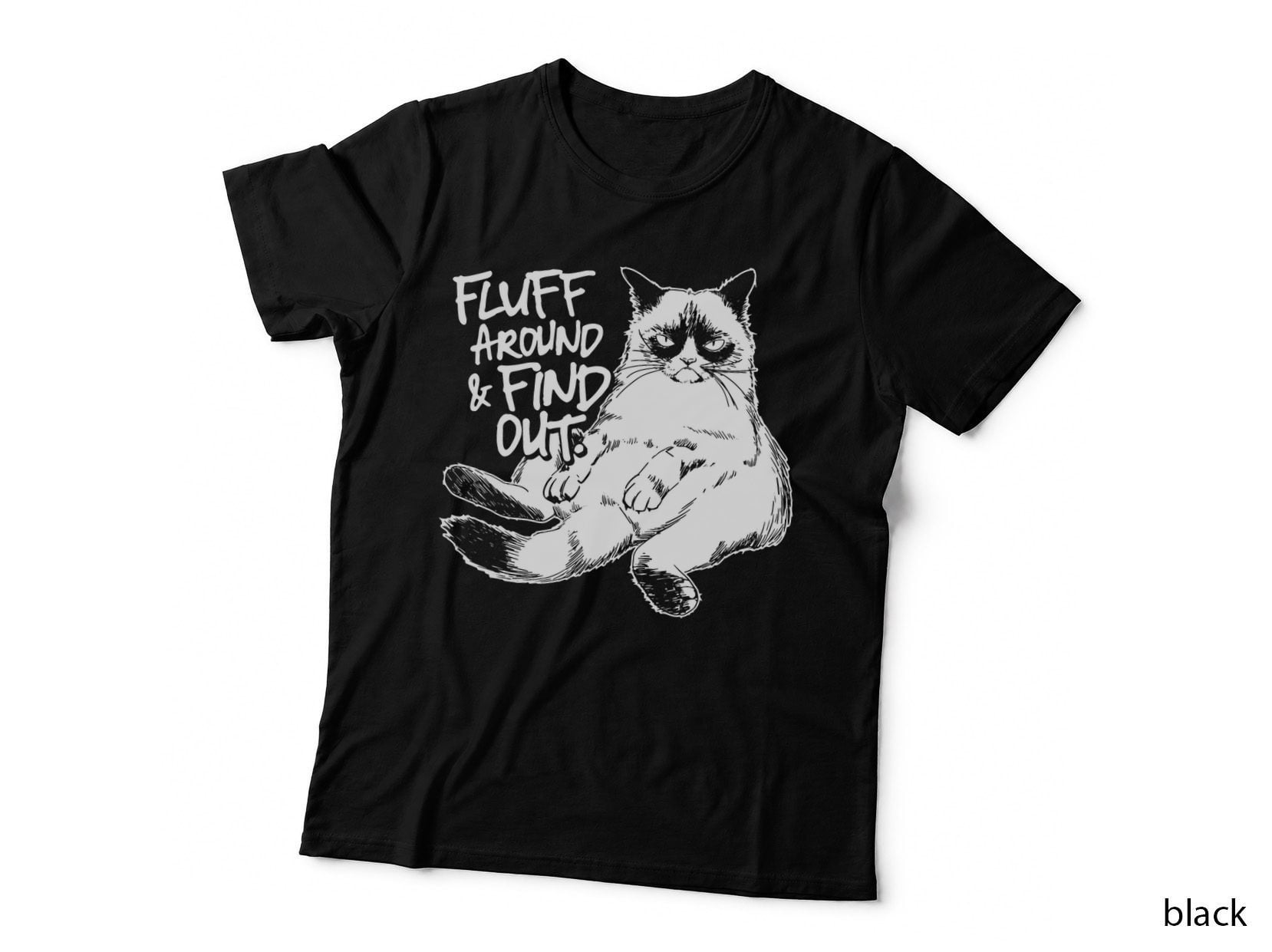 Funny Fluff Around Then Find Out, Grumpy Kitt T-Shirt