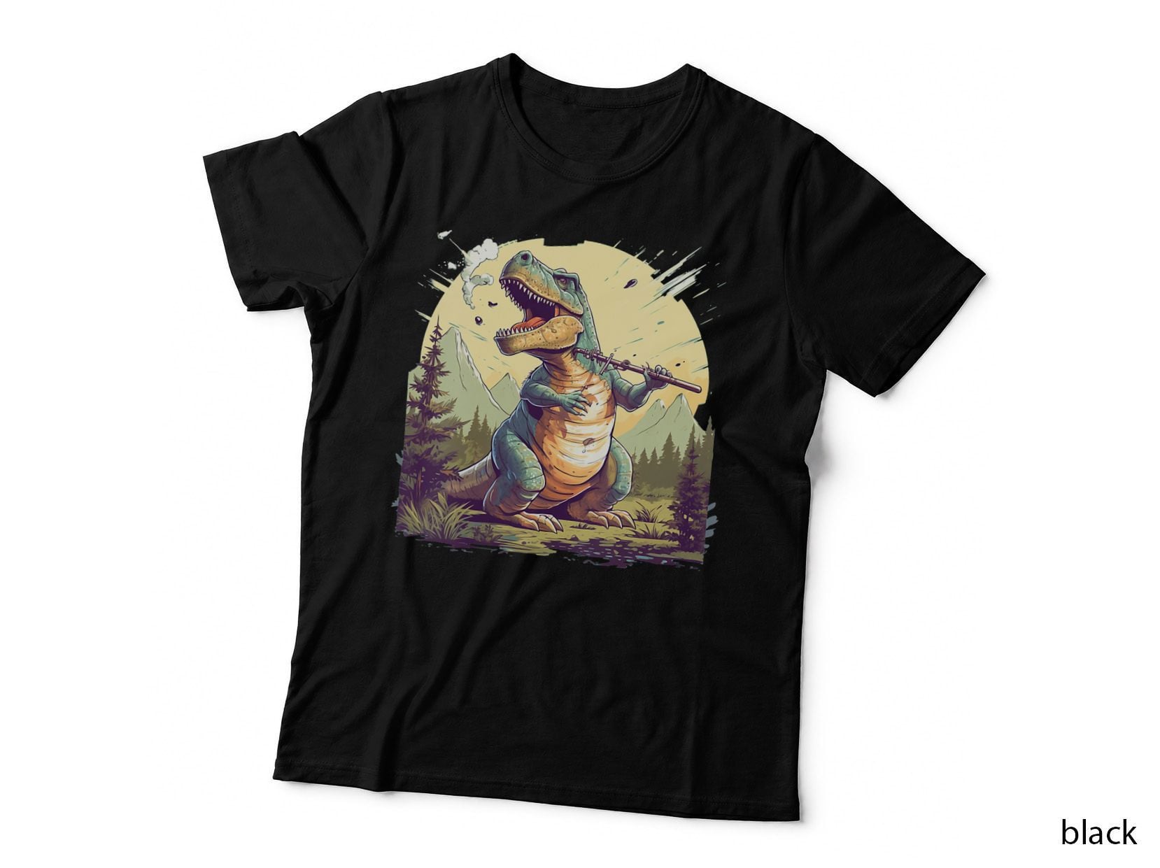 Funny Flute for T Rex and Dinosaurs Lovers T-Shirt