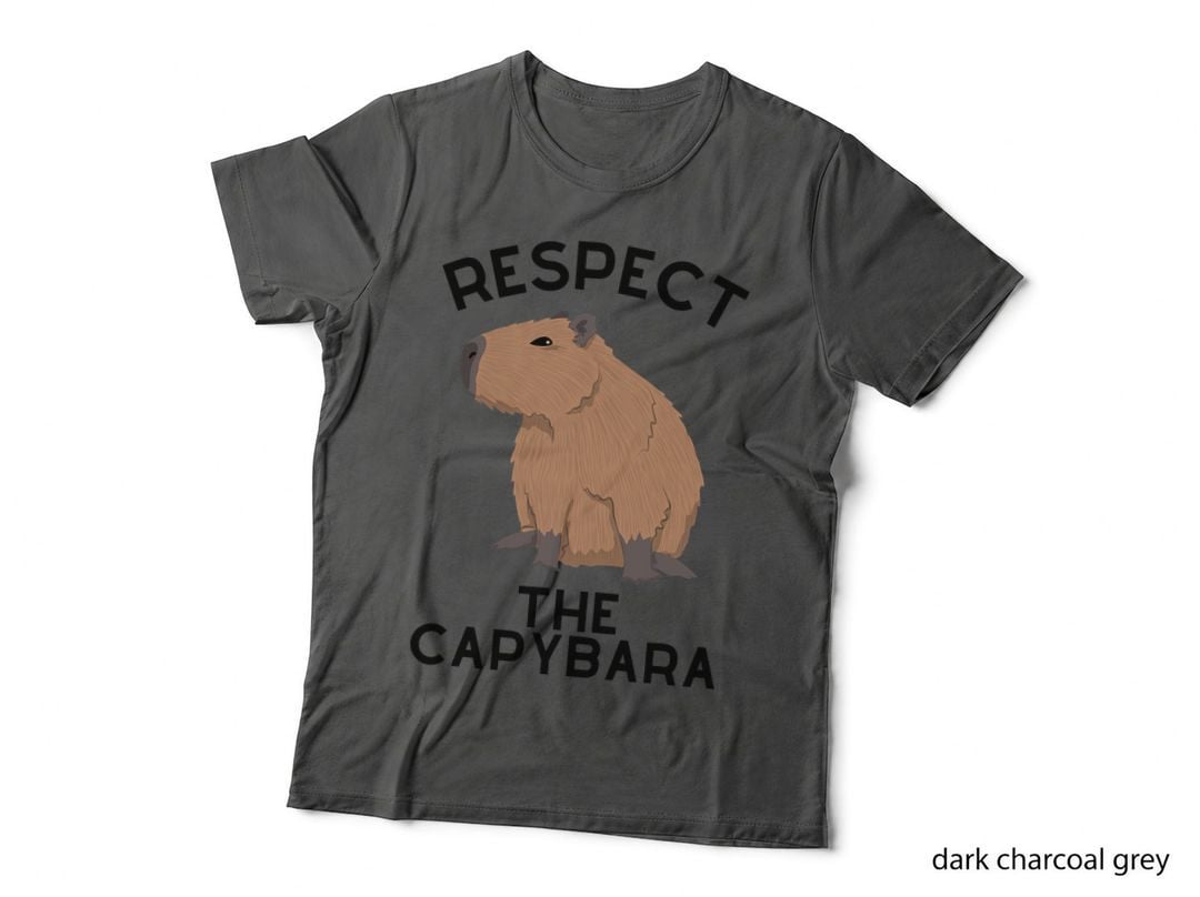 Funny Respect the Capybara Rodent Lover Capibara Animal Joke T-Shirt