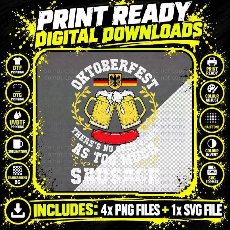 German Oktoberfest Funny Octoberfest Party Men Women Png SVG Digital Bundle