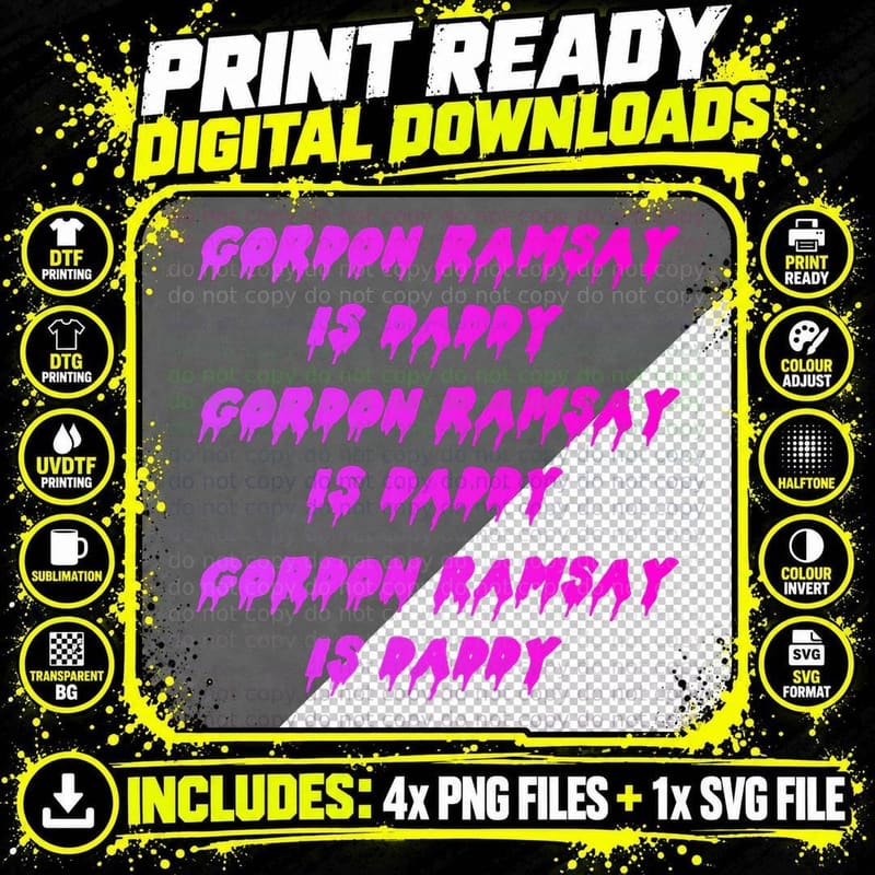Gordon Ramsay IS a MEME! T-Shirt Png SVG Digital Bundle