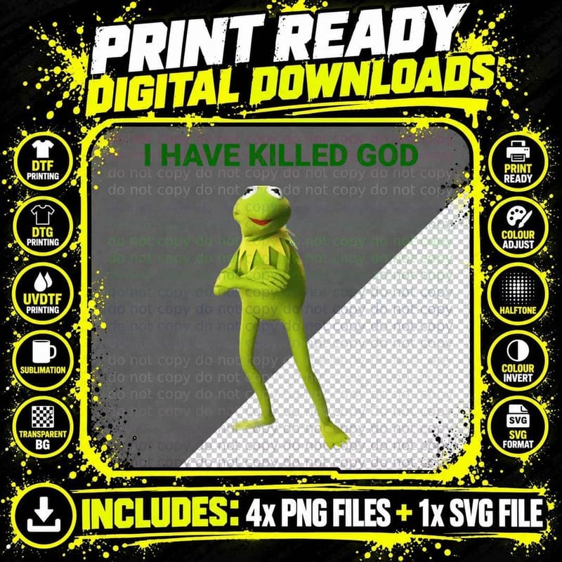 I Have Killed God T-Shirt Png SVG Digital Bundle