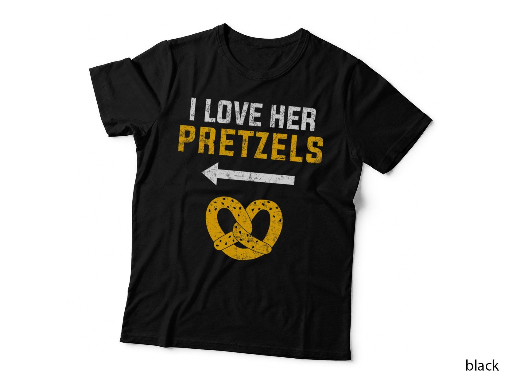 I Love Her Pretzels Funny Matching Couple Oktoberfest Men T-Shirt