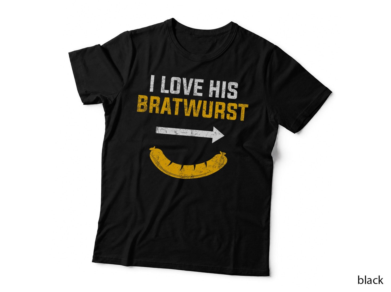 I Love His Bratwurst Funny Matching Couple Oktoberfest Women T-Shirt