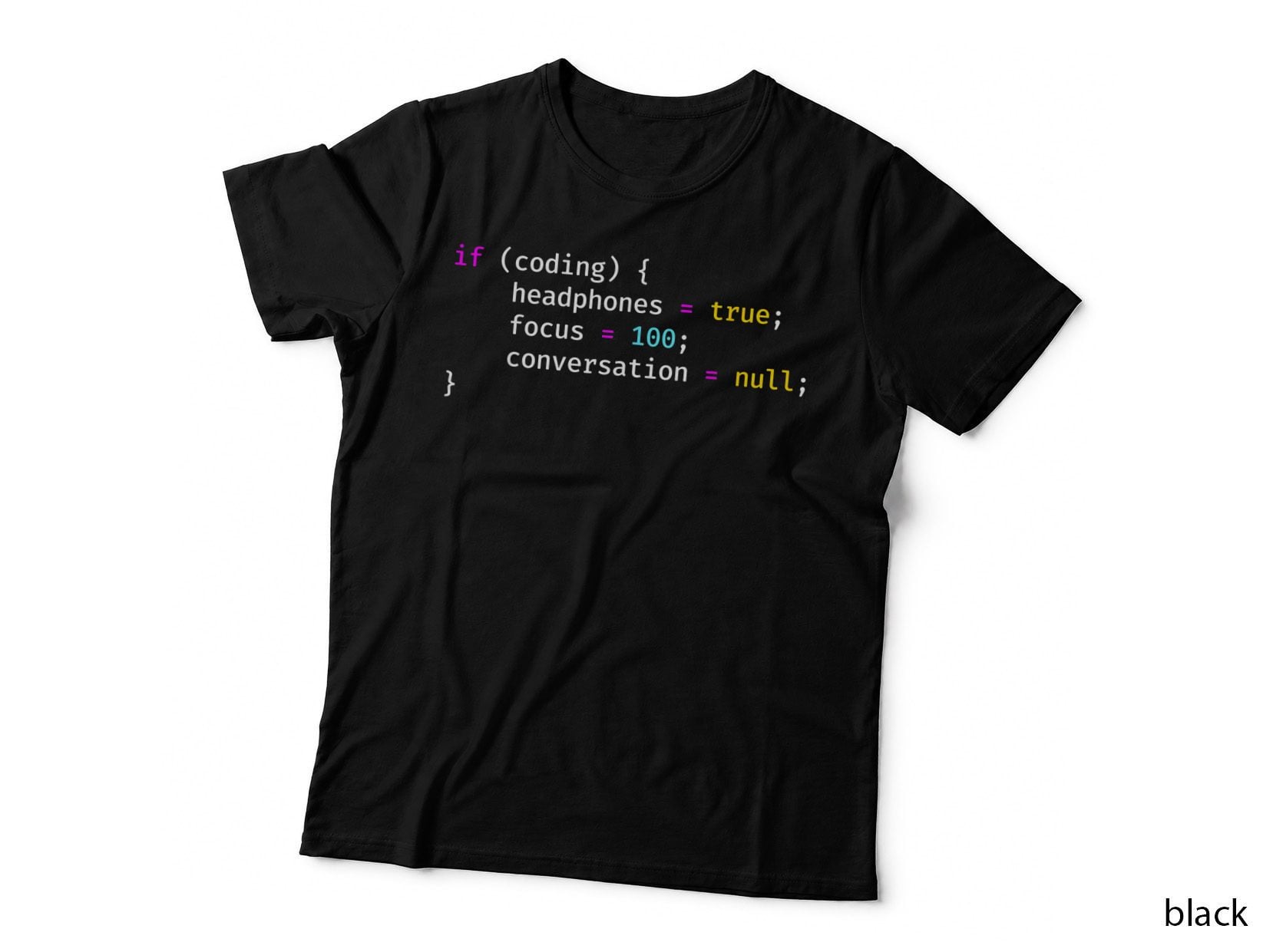Joke Programming If Coding Headphones Focus T-Shirt