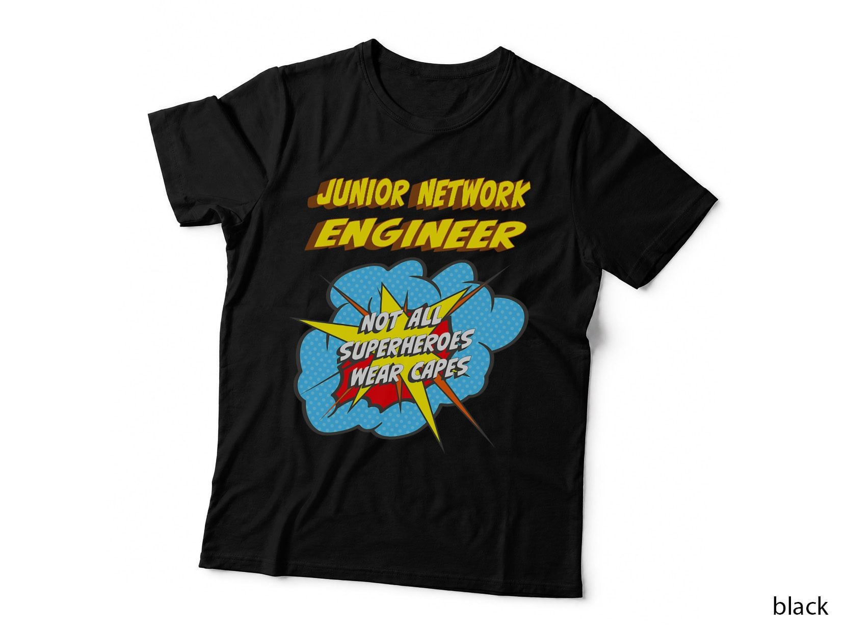 Junior Network Engineer Funny Superhero Job T-Shirt