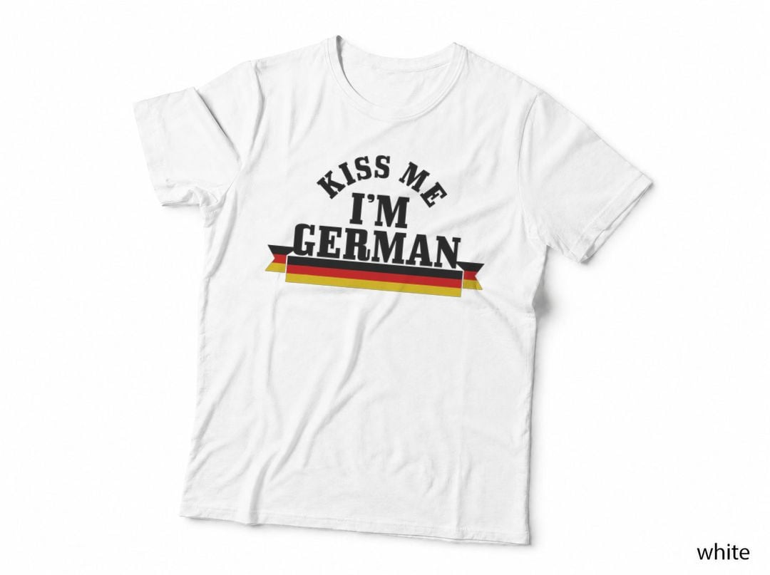 Kiss Me I'm German Oktoberfest German Flag Funny Gift T-Shirt