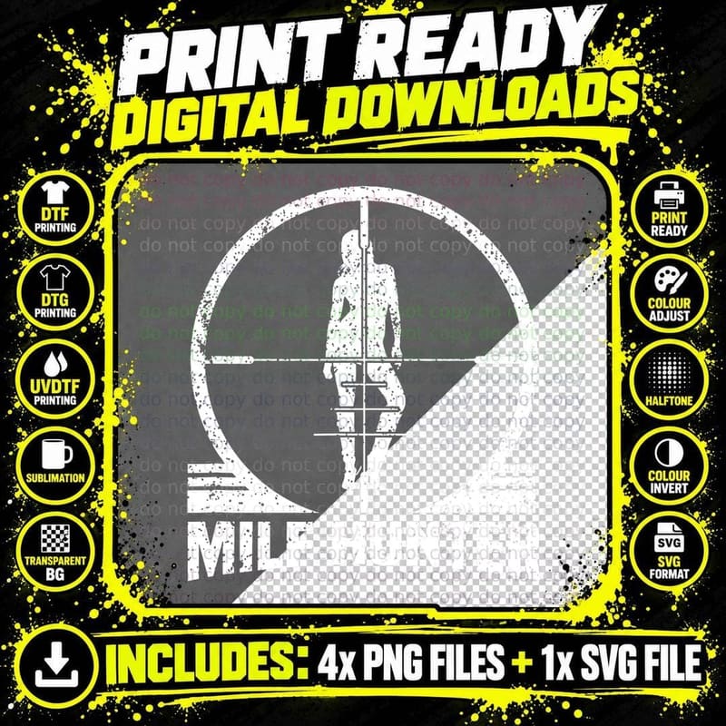 MILF Hunter Funny Adult Humor Joke for Men Who Love Png SVG Digital Bundle