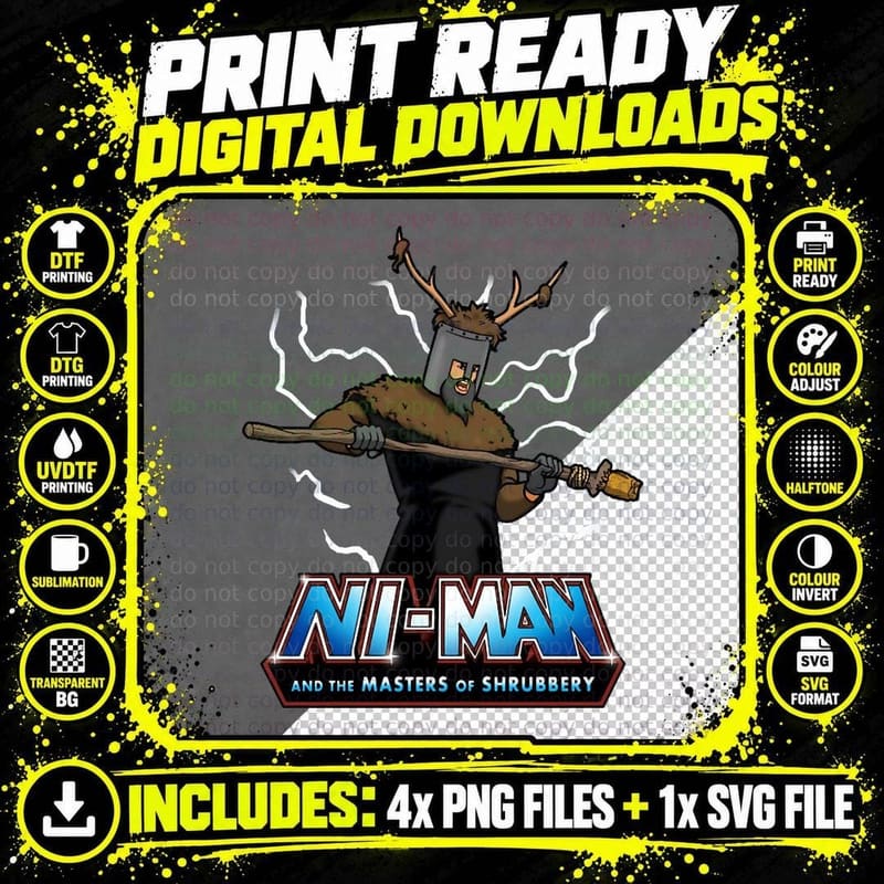 Masters of Shrubbery Monty Python Knights Who Say Ni Png SVG Digital Bundle