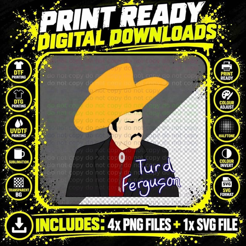 Norm Macdonald Aka Burt Reynolds Aka Turd Ferguson Png SVG Digital Bundle