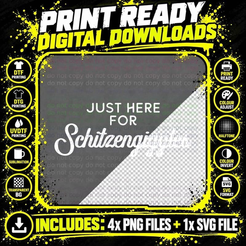 Oktoberfest Here for Schitzengiggles Funny Bachelor Png SVG Digital Bundle