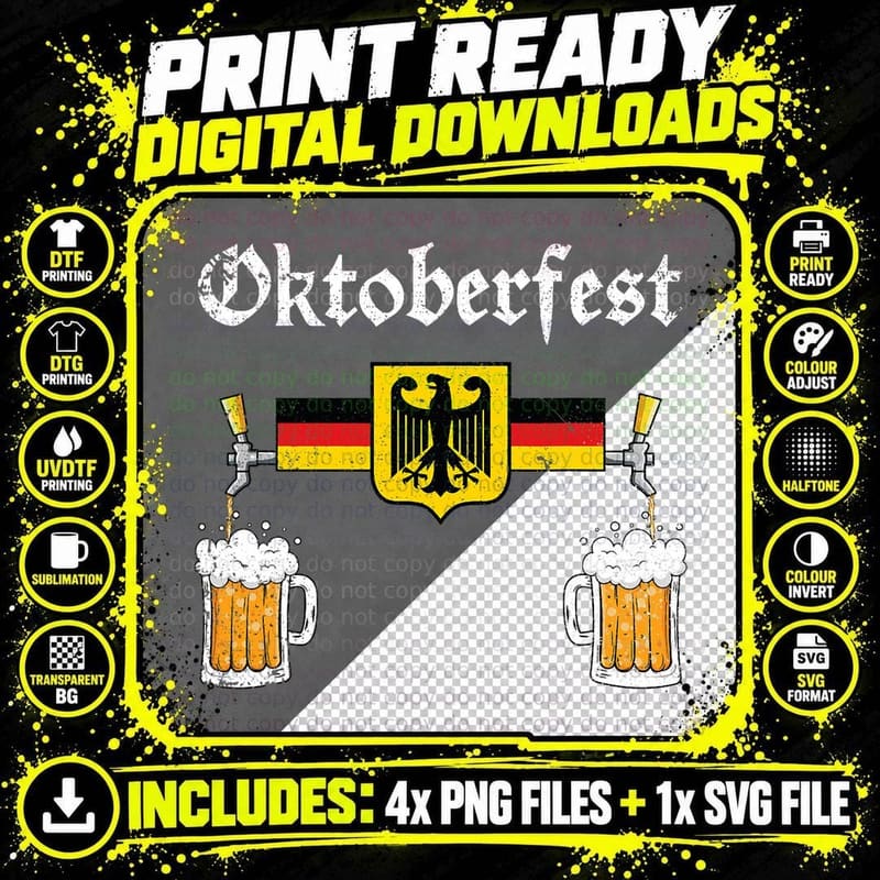 Oktoberfest Men Women Funny Oktoberfest T-Shirt Png SVG Digital Bundle