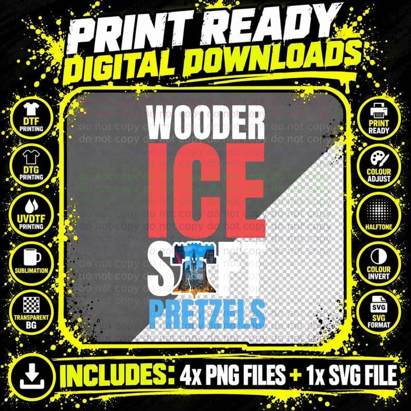 Philly Wooder Ice Funny Philadelphia Slang Novelty Water Png SVG Digital Bundle